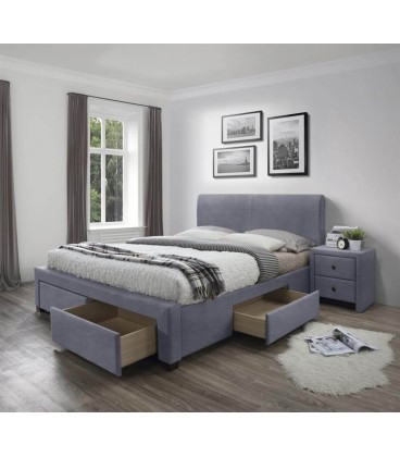 Кровать Halmar MODENA 3 (серый) 160/200