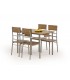 Комплект столовой мебели Halmar NATANIEL стол + 4 стула (орех)