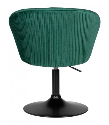 Кресло дизайнерское DOBRIN EDISON BLACK LM-8600_BlackBase велюр зеленый