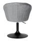 Кресло дизайнерское DOBRIN EDISON BLACK LM-8600_BlackBase велюр серый