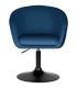 Кресло дизайнерское DOBRIN EDISON BLACK LM-8600_BlackBase велюр синий