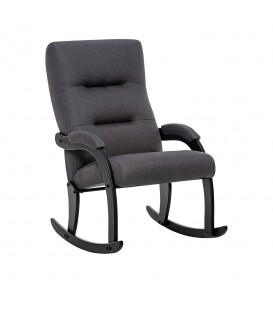 Кресло-качалка Leset Дэми, венге, ткань рогожка, malmo 95