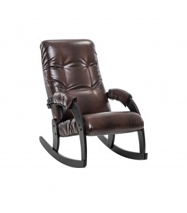 Кресло-качалка Модель 67, венге, экокожа, antik crocodile