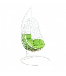 Подвесное кресло LESET АЖУР, белый, полиэстер с водоотталкивающей пропиткой (oxford), зеленое яблоко