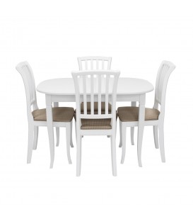 Набор мебели для кухни Leset Аризона 1Р + Остин, белый, ткань жаккард, flora