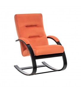 Кресло-качалка Leset Милано, венге, ткань велюр, v39 оранжевый