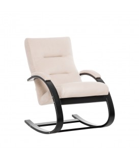 Кресло-качалка Leset Милано, венге, ткань велюр, v18 бежевый