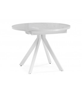 Стеклянный стол Ален ультра белое стекло / белый