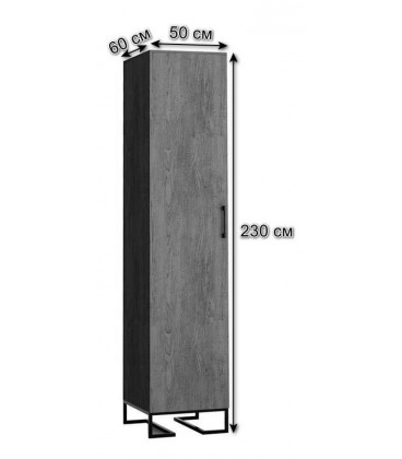 Шкаф одностворчатый Loft 60 см Дуб Табак