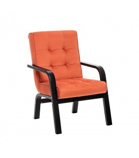 Кресло Leset Модена, венге, велюр v39 оранжевый