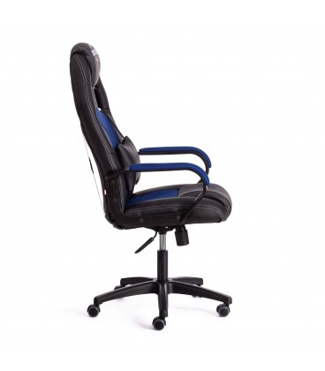 Кресло компьютерное DRIVER 22 экокожа+ткань, черный / синий