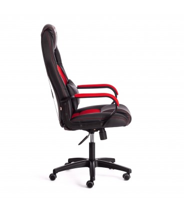 Кресло компьютерное DRIVER 22 экокожа+ткань, черный / красный