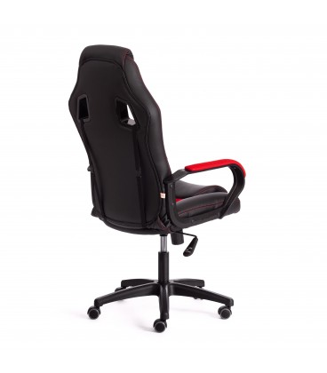 Кресло компьютерное DRIVER 22 экокожа+ткань, черный / красный