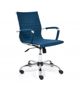 Кресло офисное URBAN-LOW флок, синий