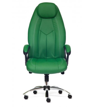 Кресло BOSS люкс (хром), зеленый