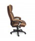Кресло офисное DUKE флок / ткань, коричневый / бронзовый
