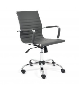 Кресло офисное URBAN-LOW, кожзам металлик