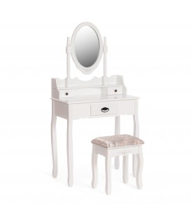 Туалетный столик с зеркалом и табуретом Secret De Maison GAUDE (mod. TT-DT003), белый