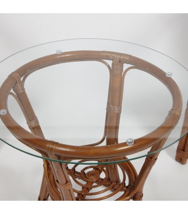 Террасный комплект NEW BOGOTA (2 кресла + стол), коричневый кокос