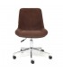 Кресло офисное STYLE, флок, коричневый