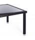 Обеденный комплект (стол со стеклом + 4 стула) 210036, черный