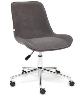 Кресло офисное STYLE, флок, серый