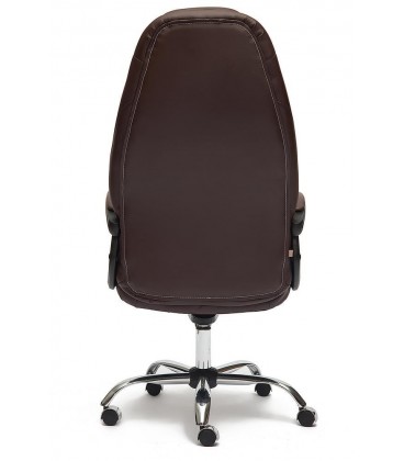 Кресло офисное BOSS люкс (хром), коричневый