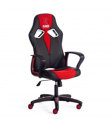 Кресло компьютерное RUNNER, черный/красный