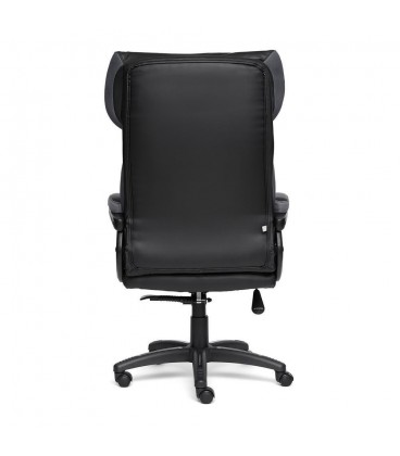 Кресло офисное DUKE экокожа+ткань, черный/серый