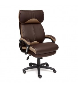 Кресло офисное DUKE экокожа+ткань, коричневый/бронзовый