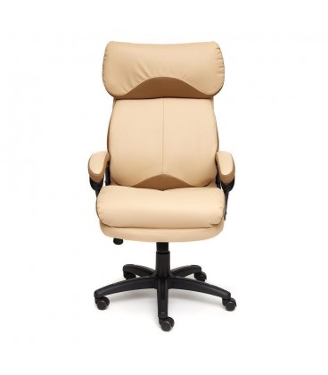 Кресло офисное DUKE экокожа+ткань, бежевый/бронзовый