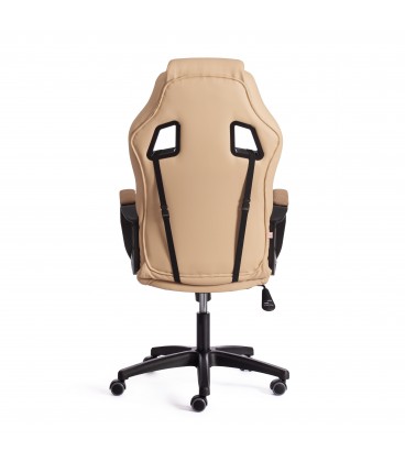 Кресло компьютерное DRIVER 22 экокожа+ткань, бежевый/бронзовый