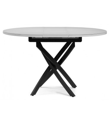 Стеклянный стол Лауриц черный / белый раскладной