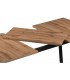 Стол деревянный раскладной Лота Лофт 120 25 мм дуб делано темный / черный матовый