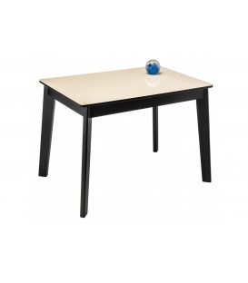 Стеклянный стол Арья сливочно-кремовый / венге 462407