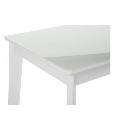Стеклянный стол Арья белый / белая шагрень