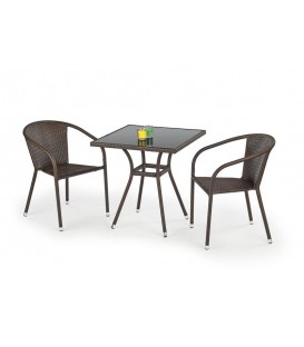 Стол обеденный Halmar MOBIL ST (черный/темно-коричневый)