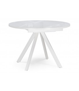 Стеклянный стол Трейси 100(140)х75 белый
