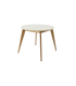Стол Сканди К 90 натур/слоновая кость со стульями Франк натур велюр бежевый