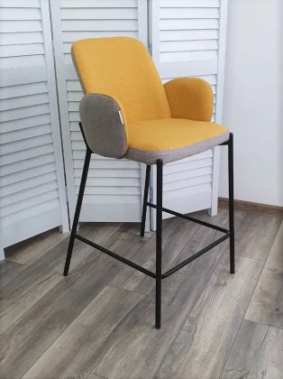 Полубарный стул NYX желтый / серый
