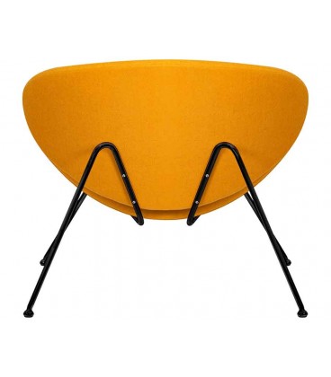 Кресло дизайнерское DOBRIN EMILY LMO-72 (желтая ткань AF13, черные ножки)