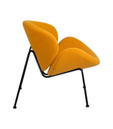 Кресло дизайнерское DOBRIN EMILY LMO-72 (желтая ткань AF13, черные ножки)