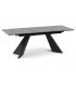 Керамический стол Ливи серый мрамор / черный