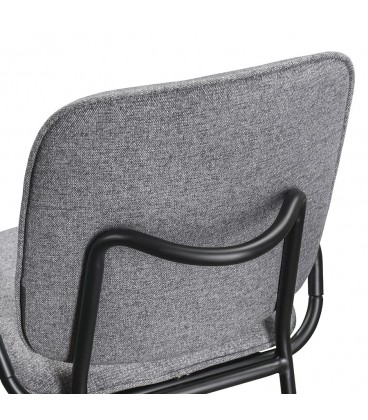Набор из 2 стульев ror, double frame, рогожка, черный /серый