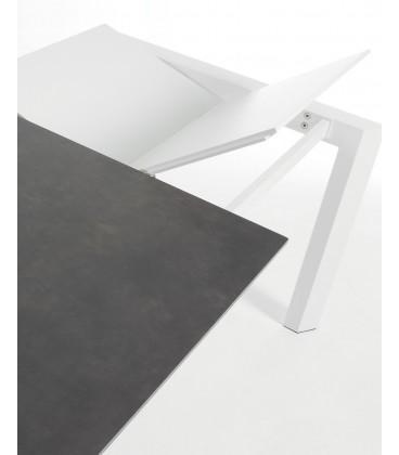 Стол Atta 160 (220) x90 белый керамический
