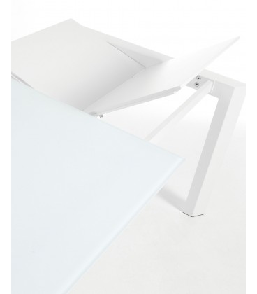 Стол обеденный Atta 120(180)x80 белое стекло