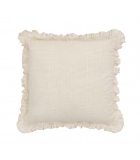 Nacha Чехол для подушки из хлопка и льна бежевого цвета 45 x 45 см