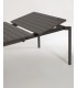 Раздвижной алюминиевый стол для улицы Zaltana с матовой черной отделкой 180 (240) x 100 см