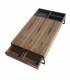 Журнальный столик 2104/RT-CT140 деревянный серого и орехового цвета