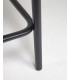 Стул Doriane из цельного вяза высотой 65 см с черным лаком и мягким сиденьем